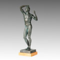 Klassische Bronze Skulptur Die Bronzezeit Messing Statue, Rodin TPE-245